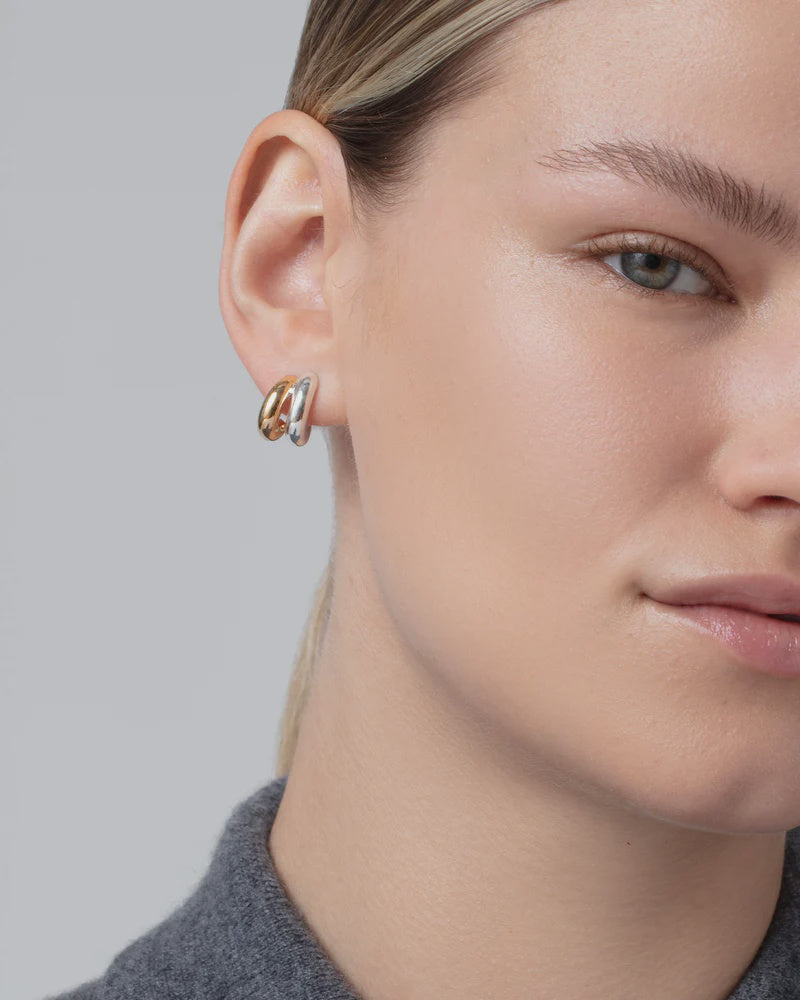 Mini Florence Earrings - Two Tone
