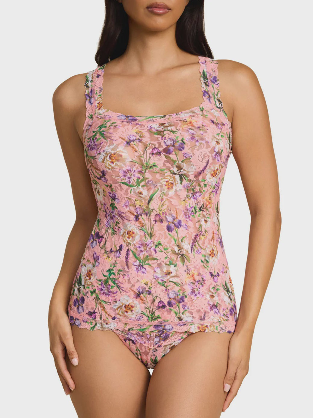 Printed Signature Lace® Classic Cami Fawning Flora Coral Pink