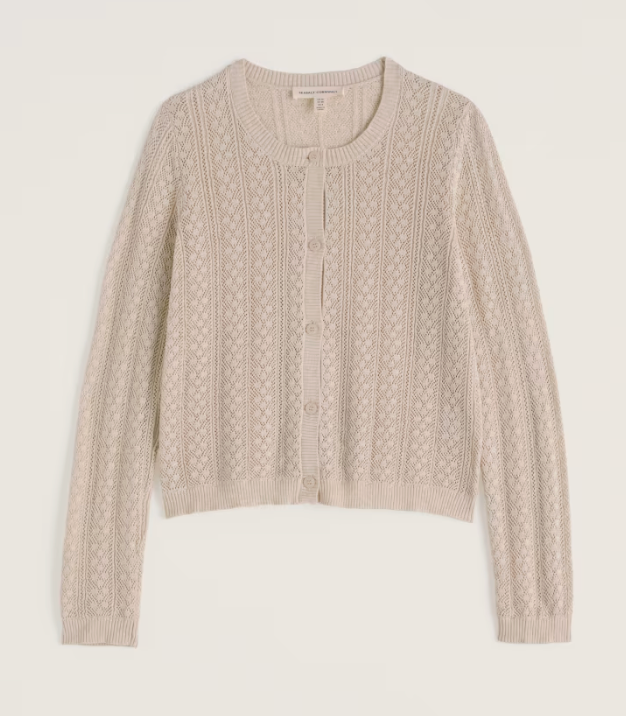 Willowing Pointelle Organic Cotton Cardigan