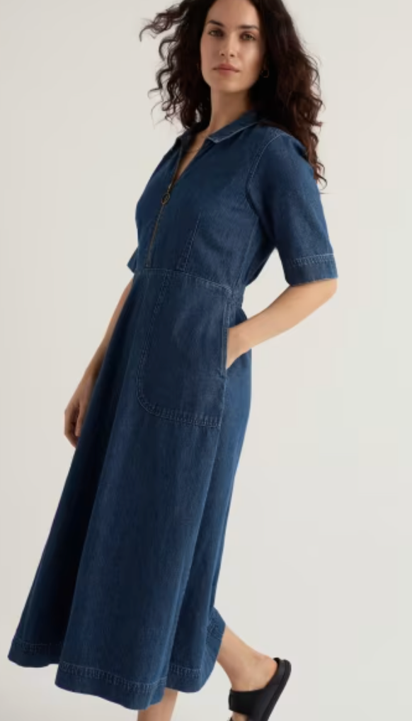 Gwenter Denim Midi Dress