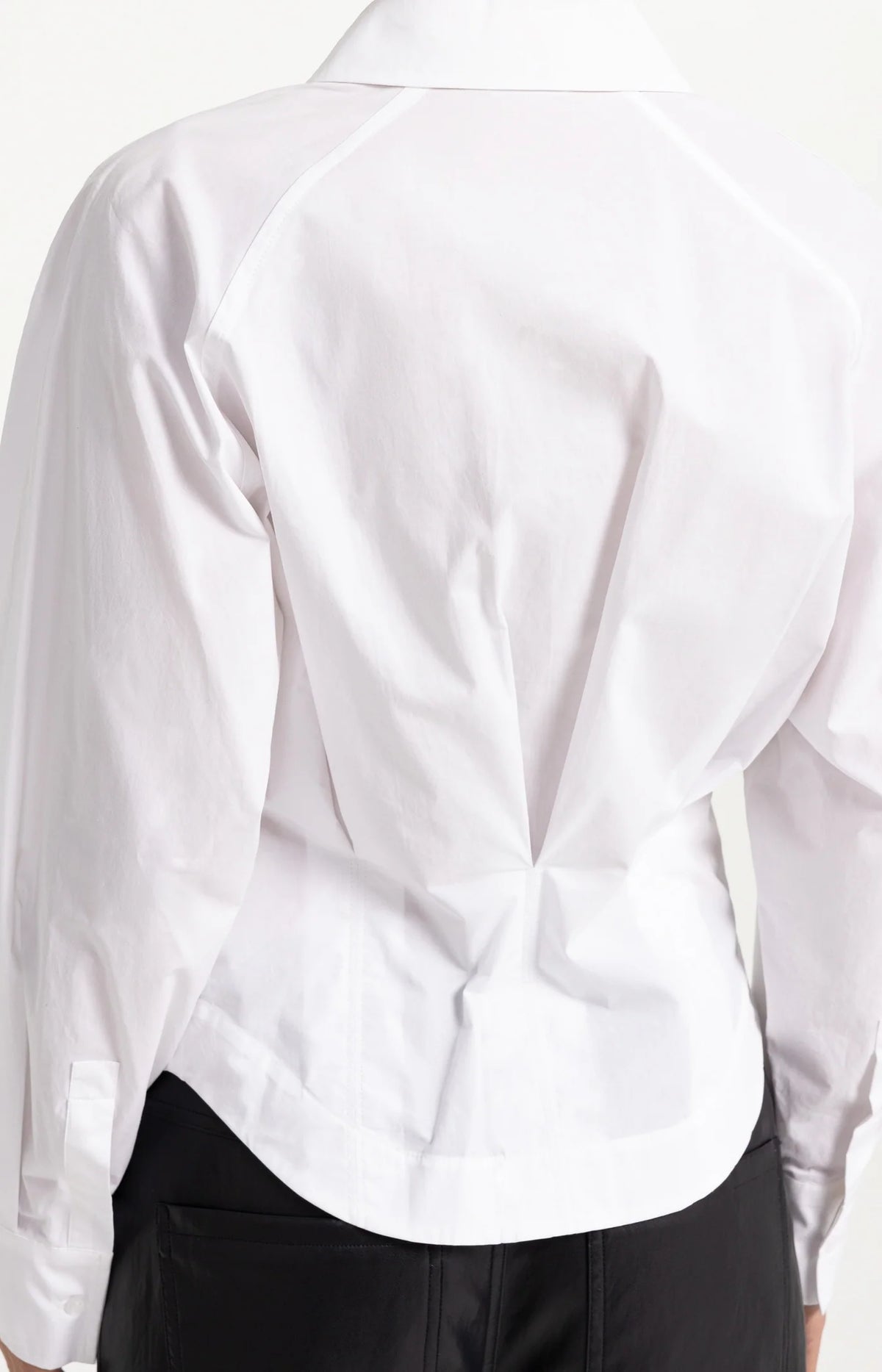 Blouse with Waist Accent Pleat Detail