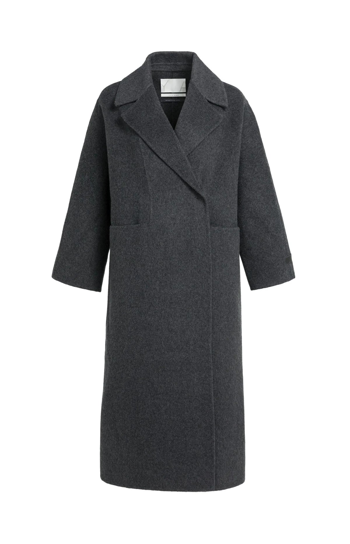 Extra Long Woven Wool Mix Coat