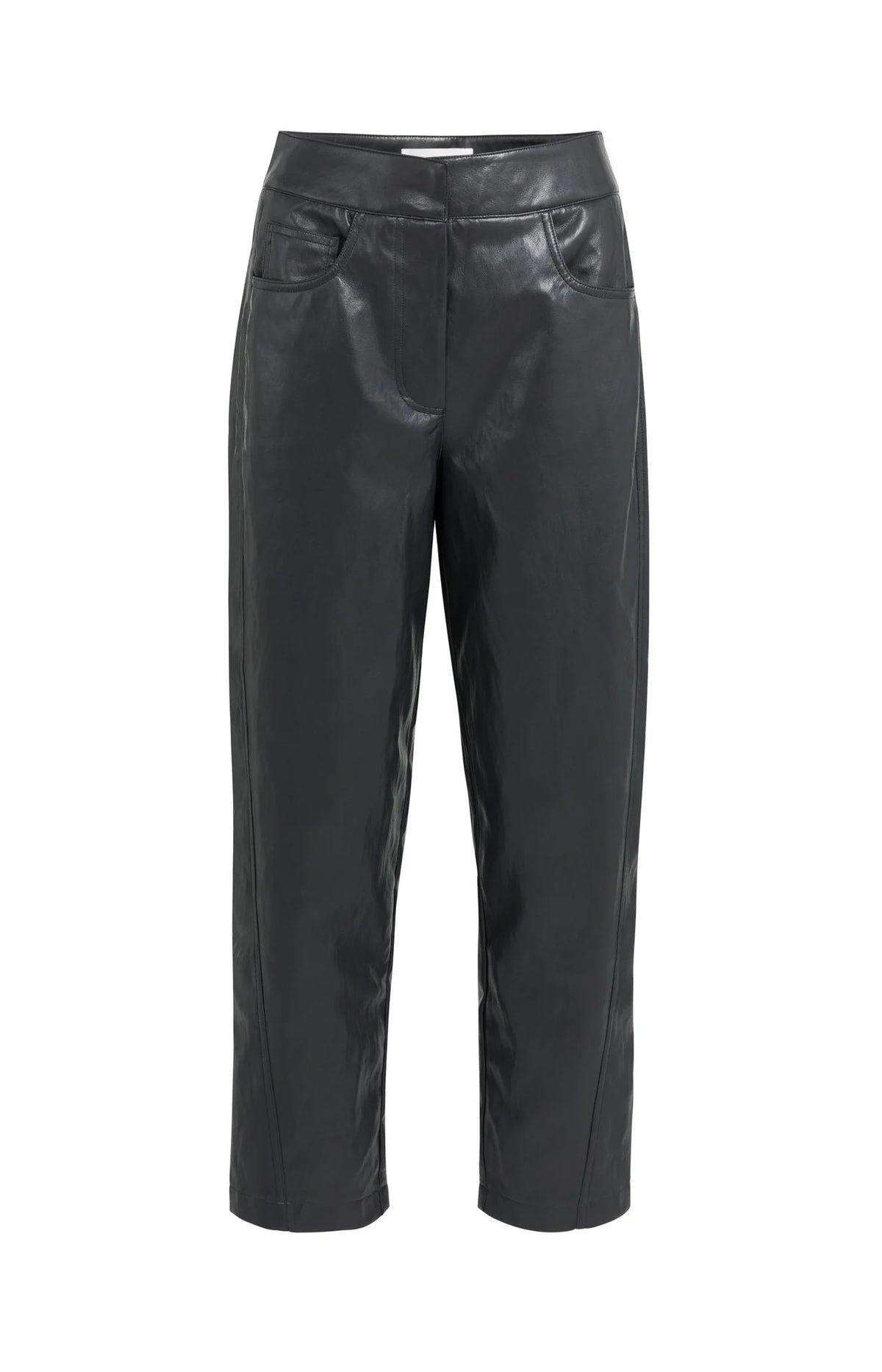 Faux Leather Carrot Trousers