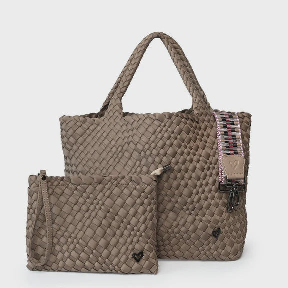 London Woven Large Tote - Buff