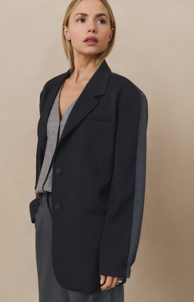 Loose Fit Blazer with Bomber Detailing