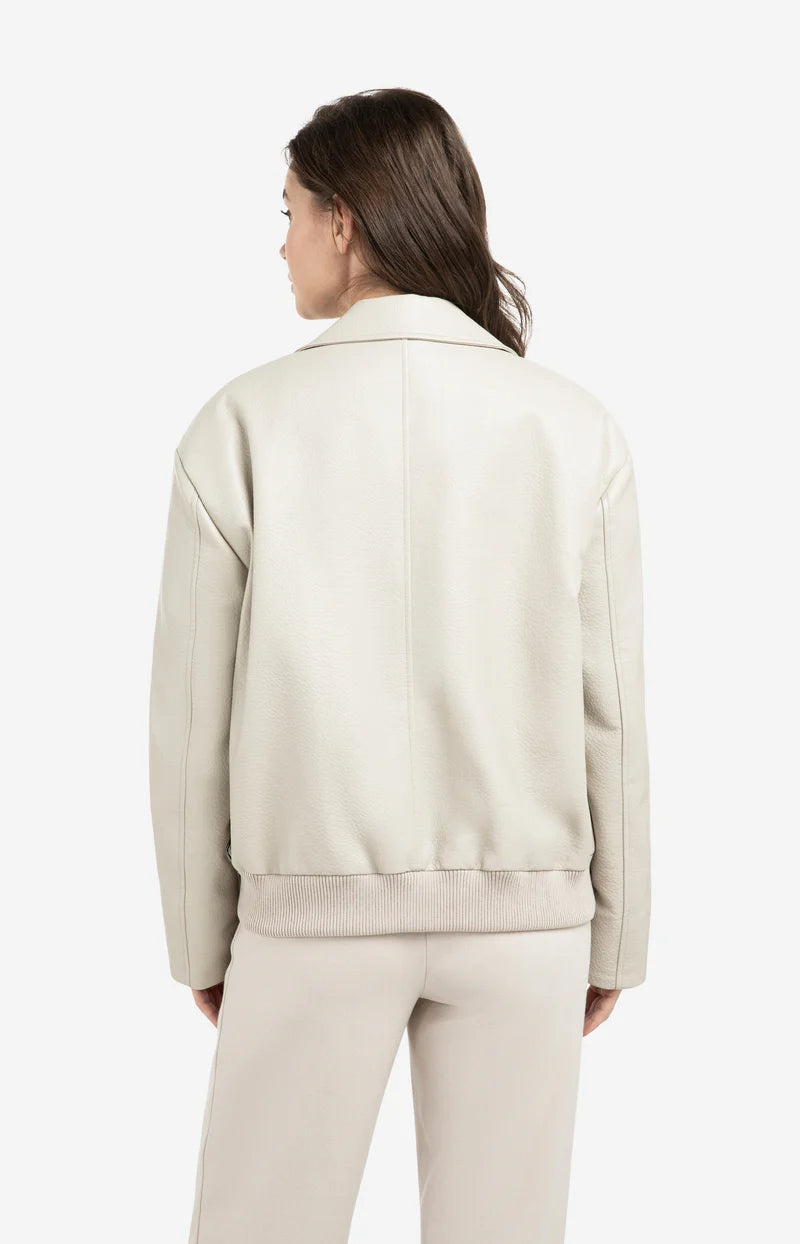 Faux Leather Oversized Jacket