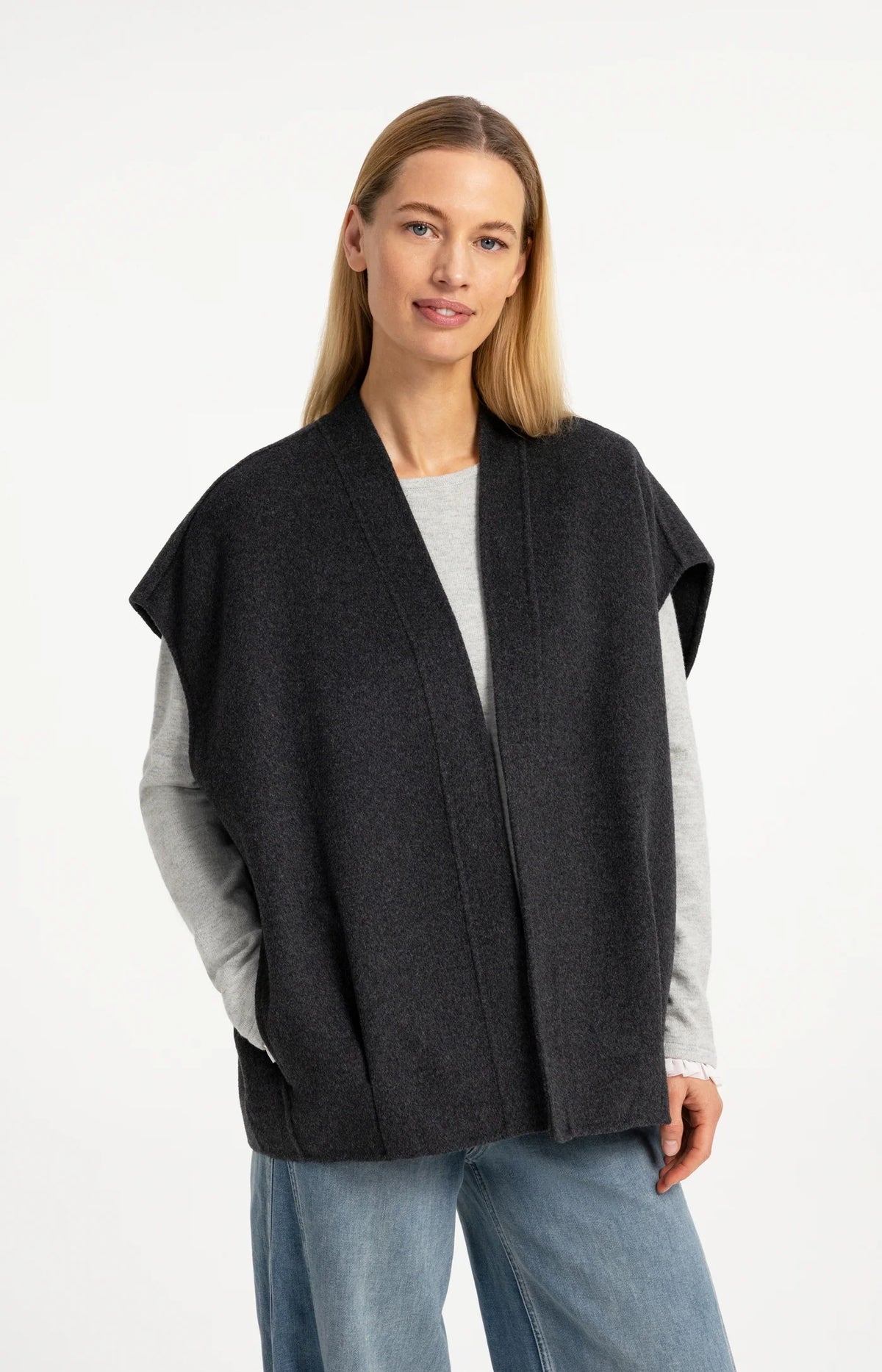 Oversized Wool-Mix Body Warmer