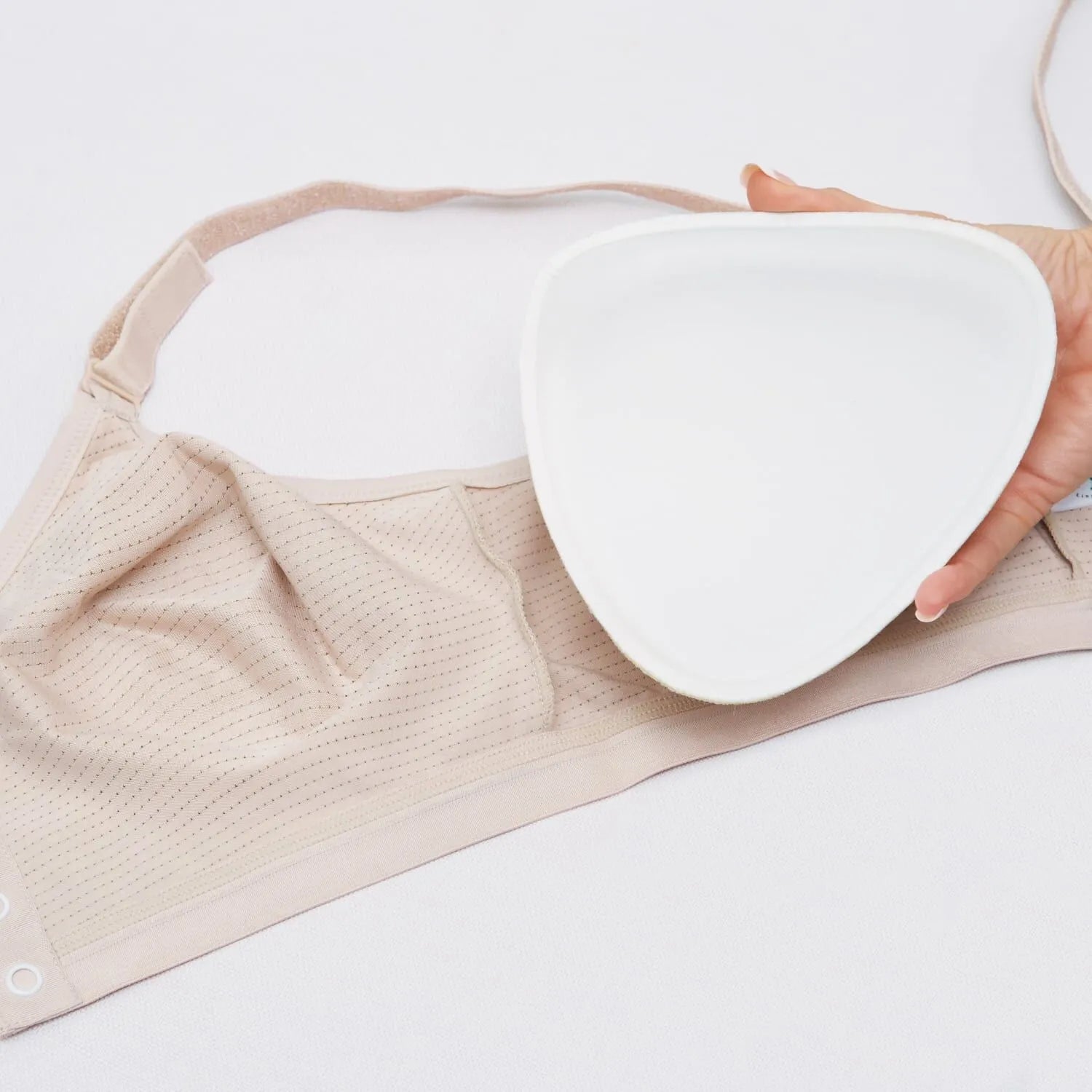 Wire-Free Silver Post-Surgery Bra