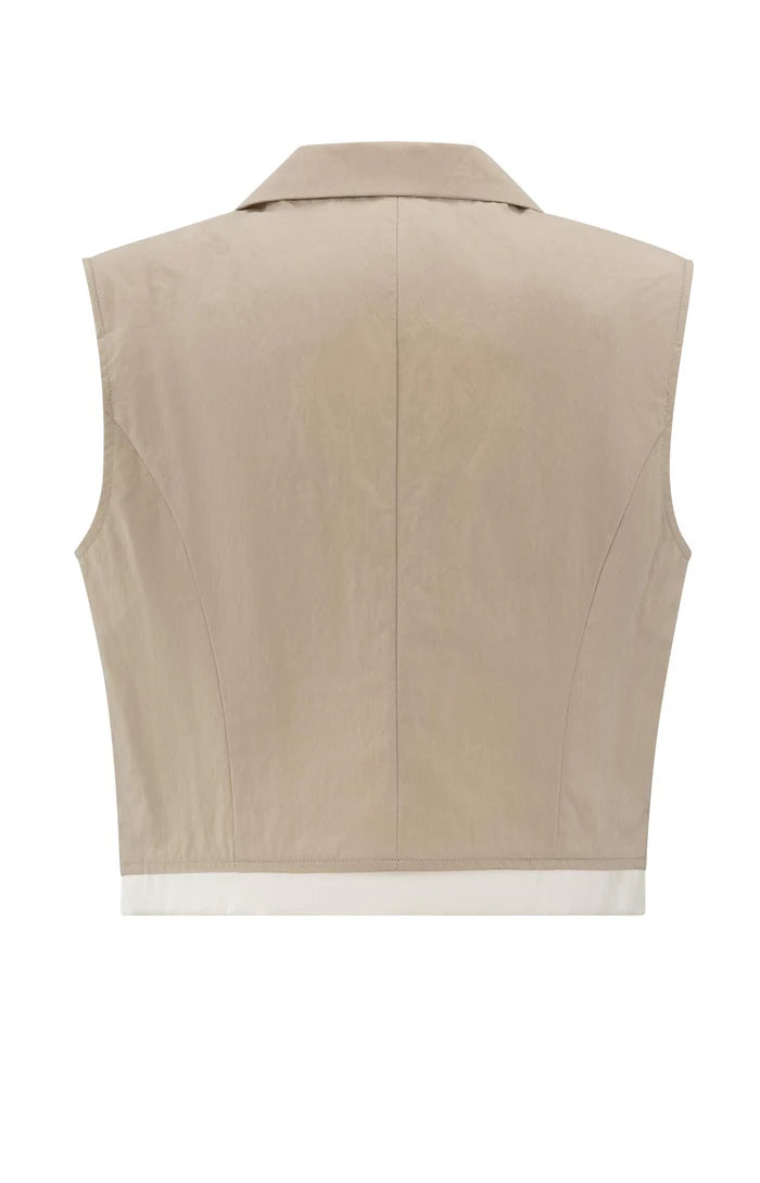 Sleeveless Cotton Gilet