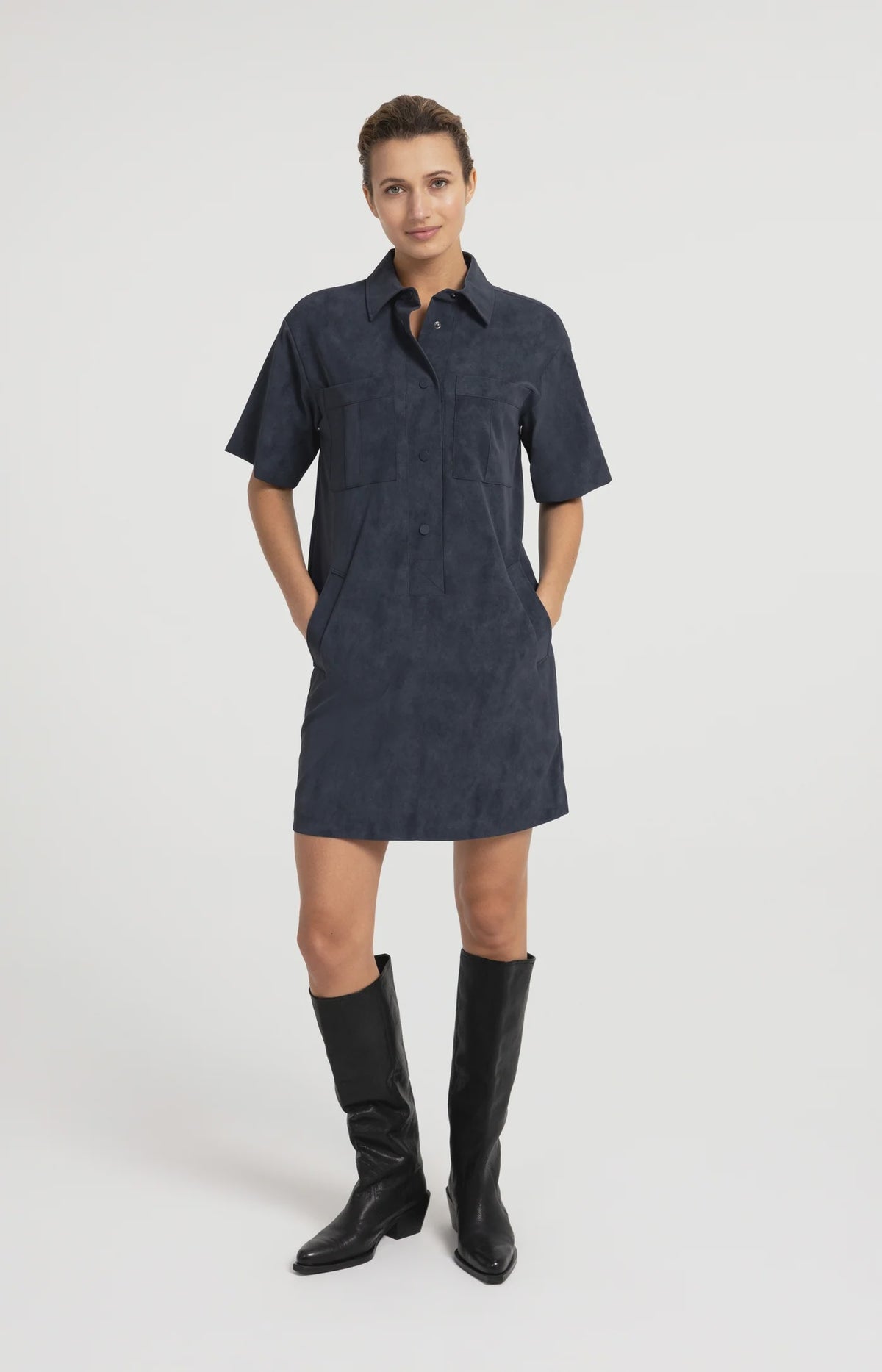 Suedine Dress