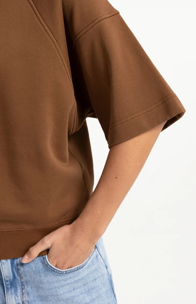 Washed Short Sleeve Raglan Sweatshirt
