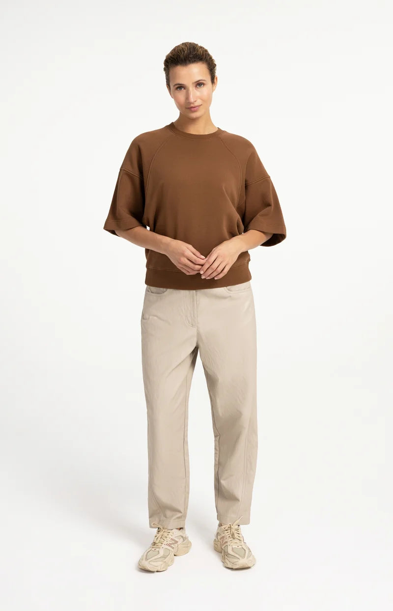 Washed Short Sleeve Raglan Sweatshirt