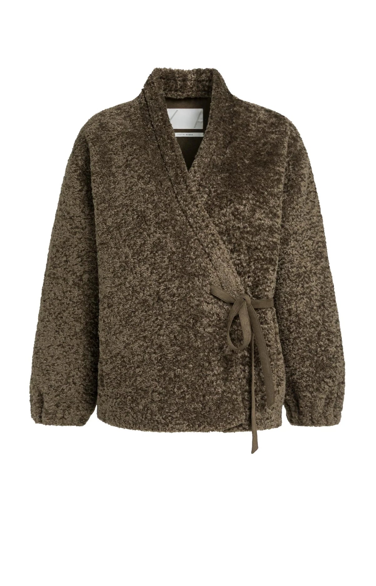 Faux Fur Kimono Wrap Jacket