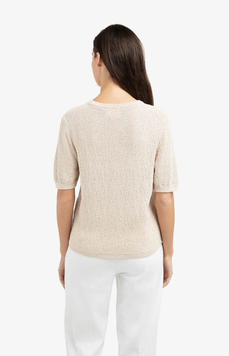 Textured Short Sleeve Sweater