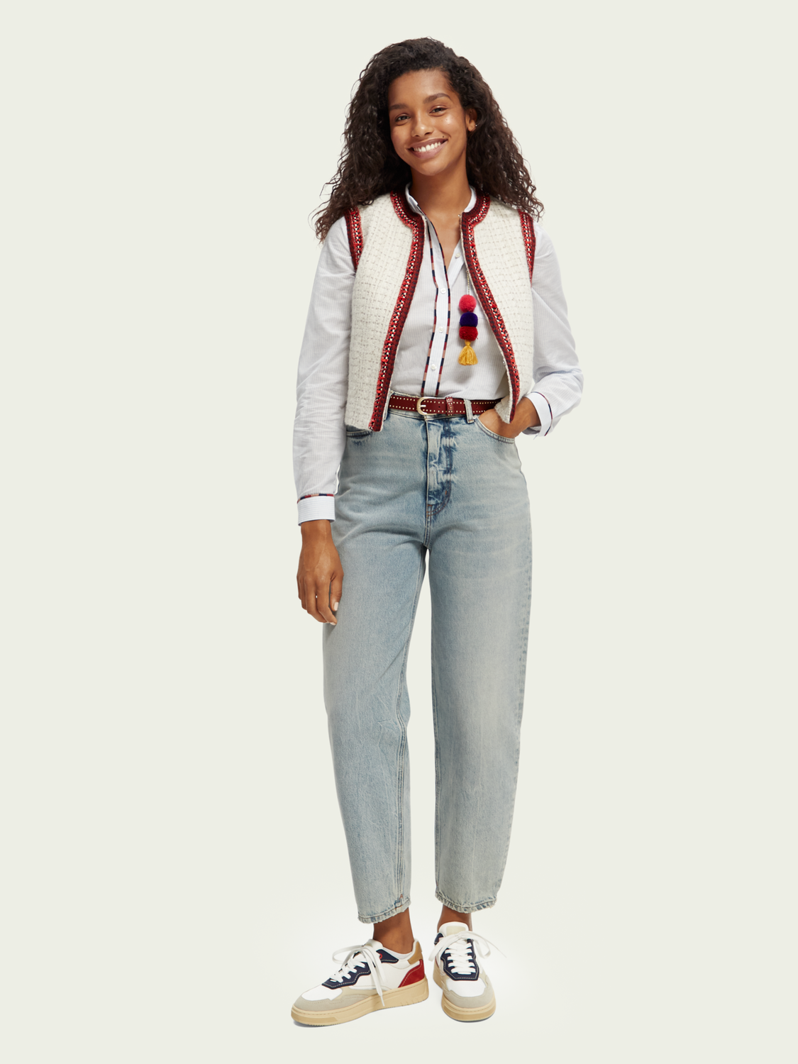 Leather Belt with Studs