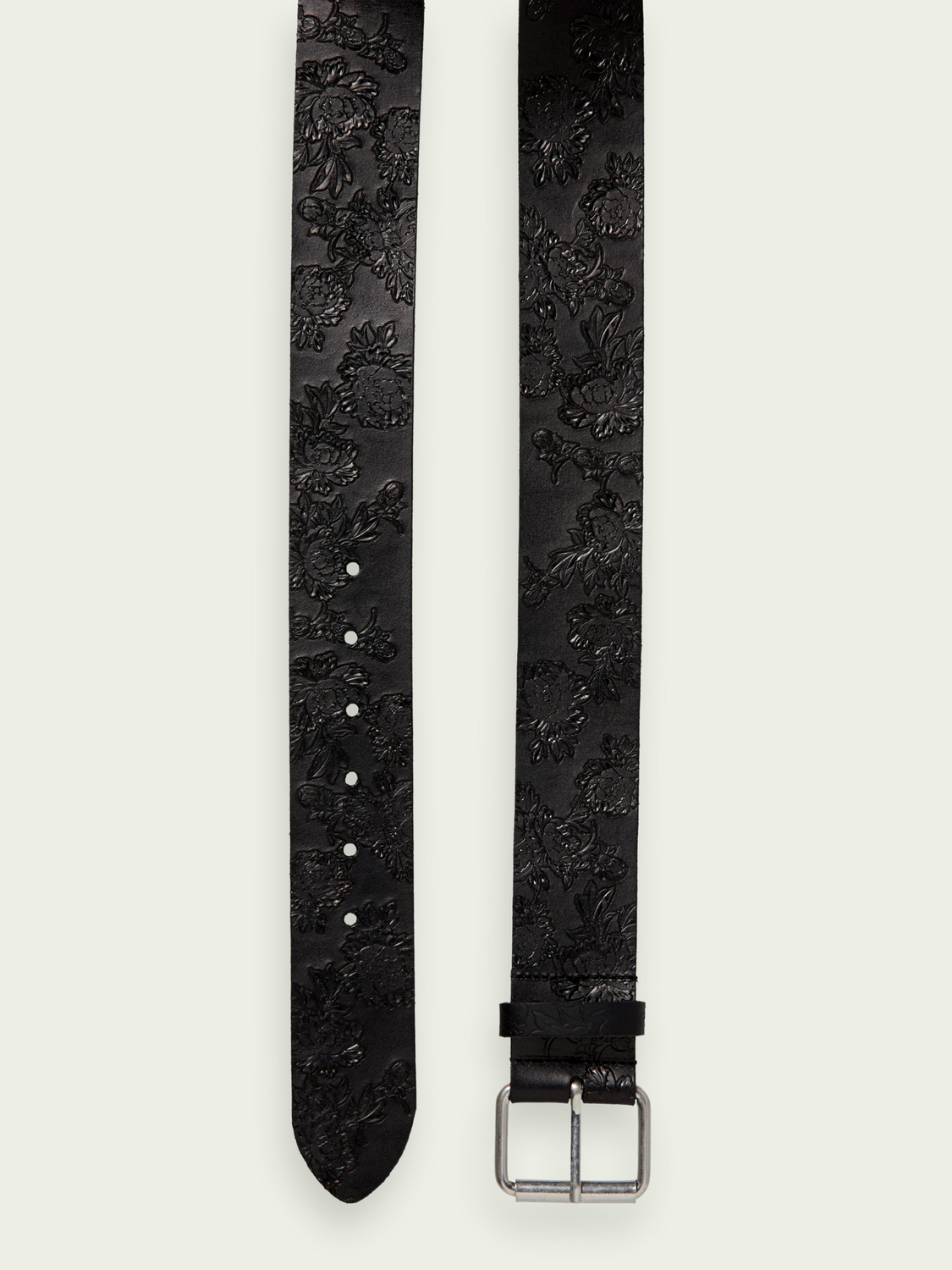 Debossed Leather Belt
