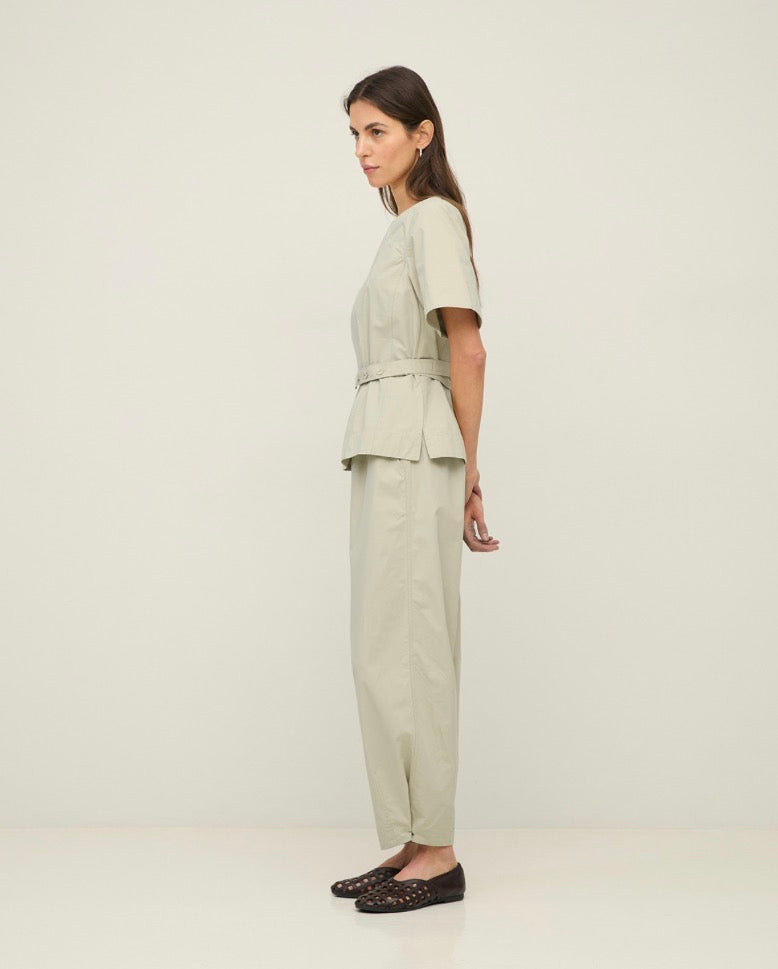 Cotton Trouser with Button at the Hem