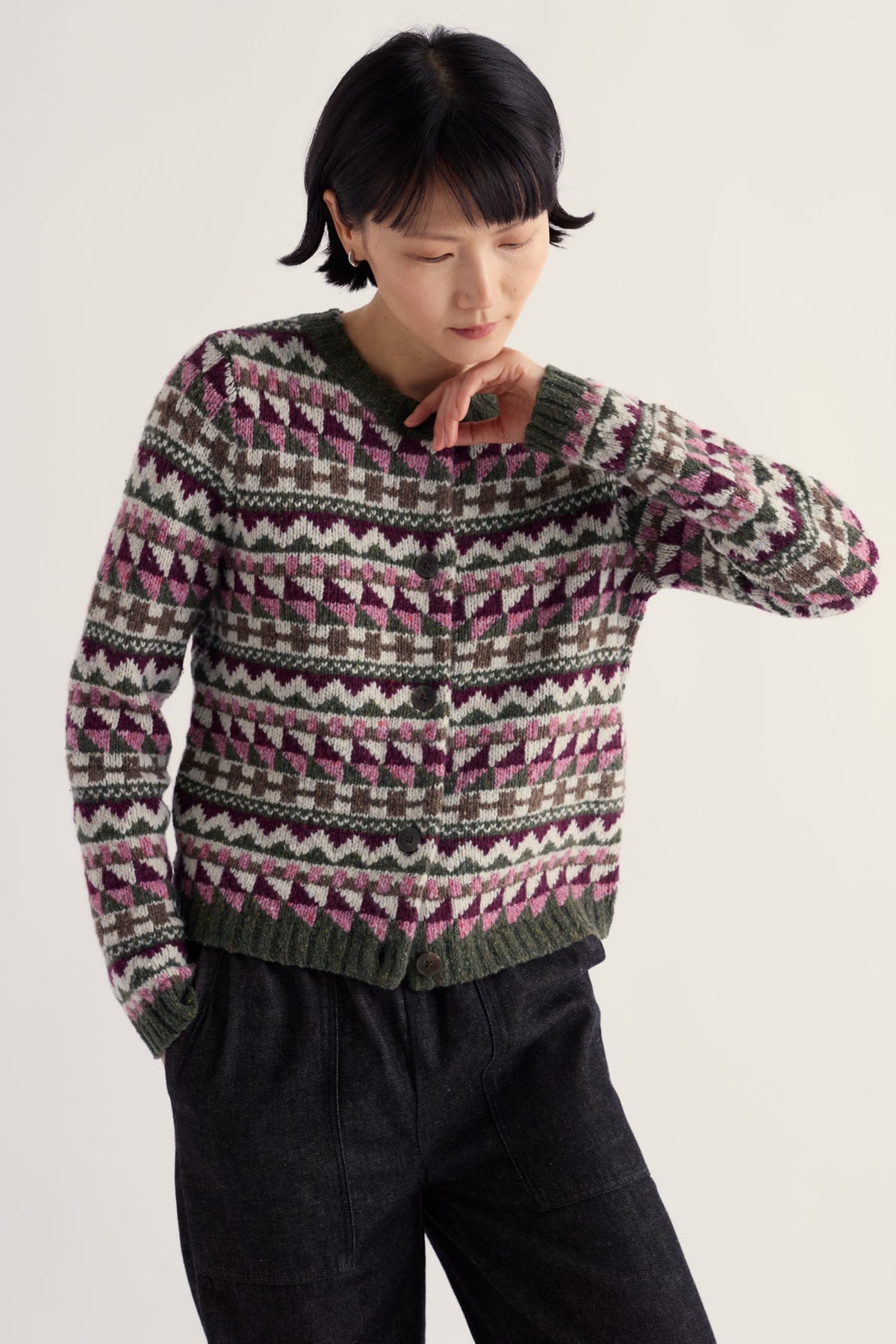 Dawson Pick Cardigan Fairisle Merino
