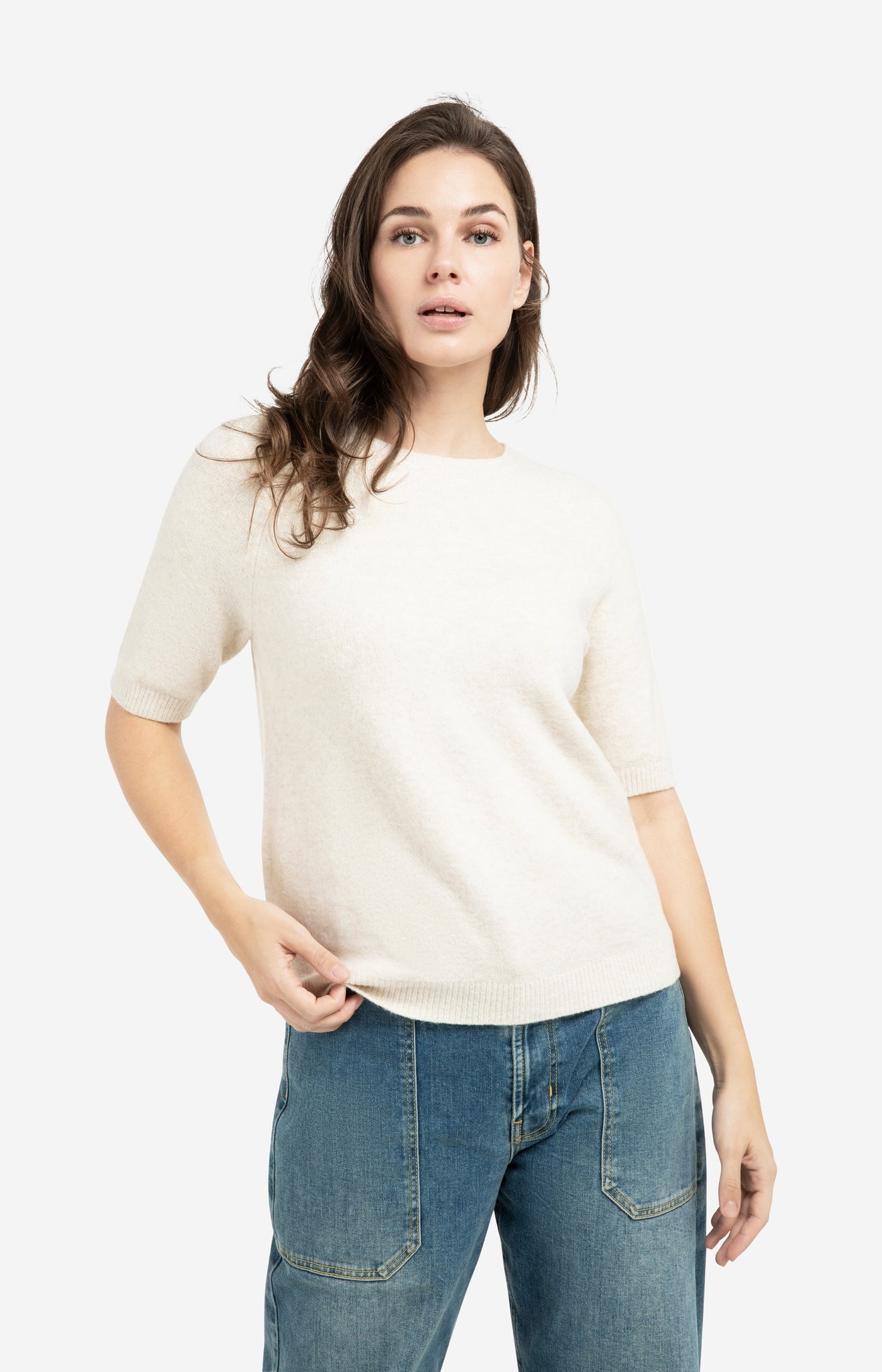 Soft Sweater with Short Sleeve