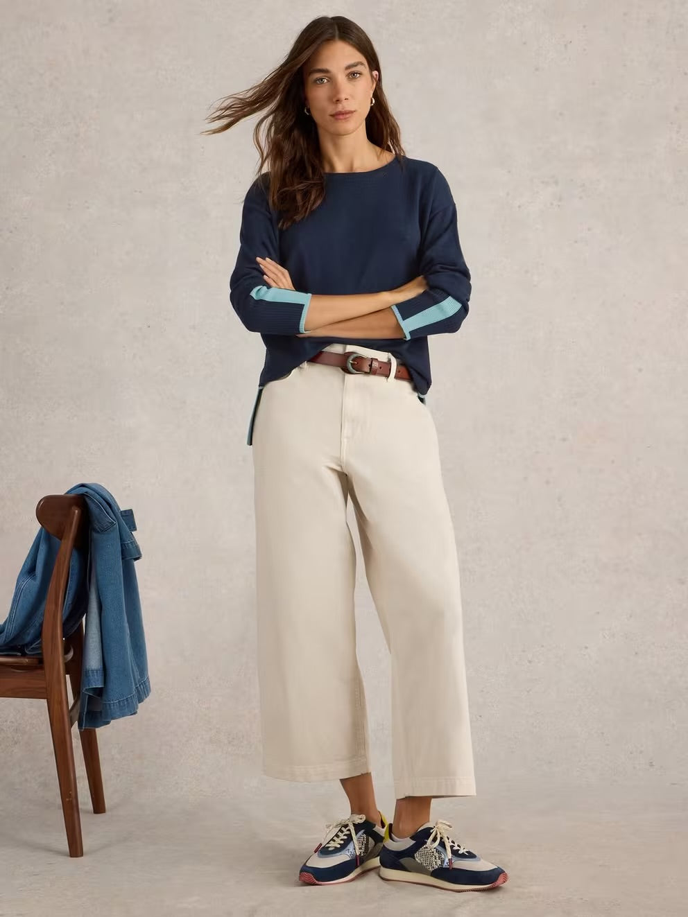 Olive Crew Neck Cotton Jumper