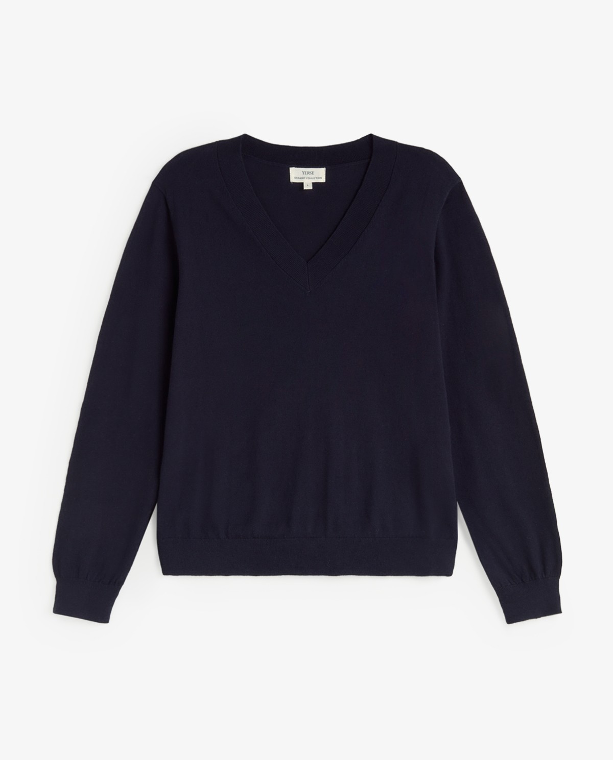 V-Neck Sweater With Embroidered Logo