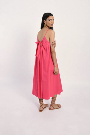 Flare Dress with Back Knot