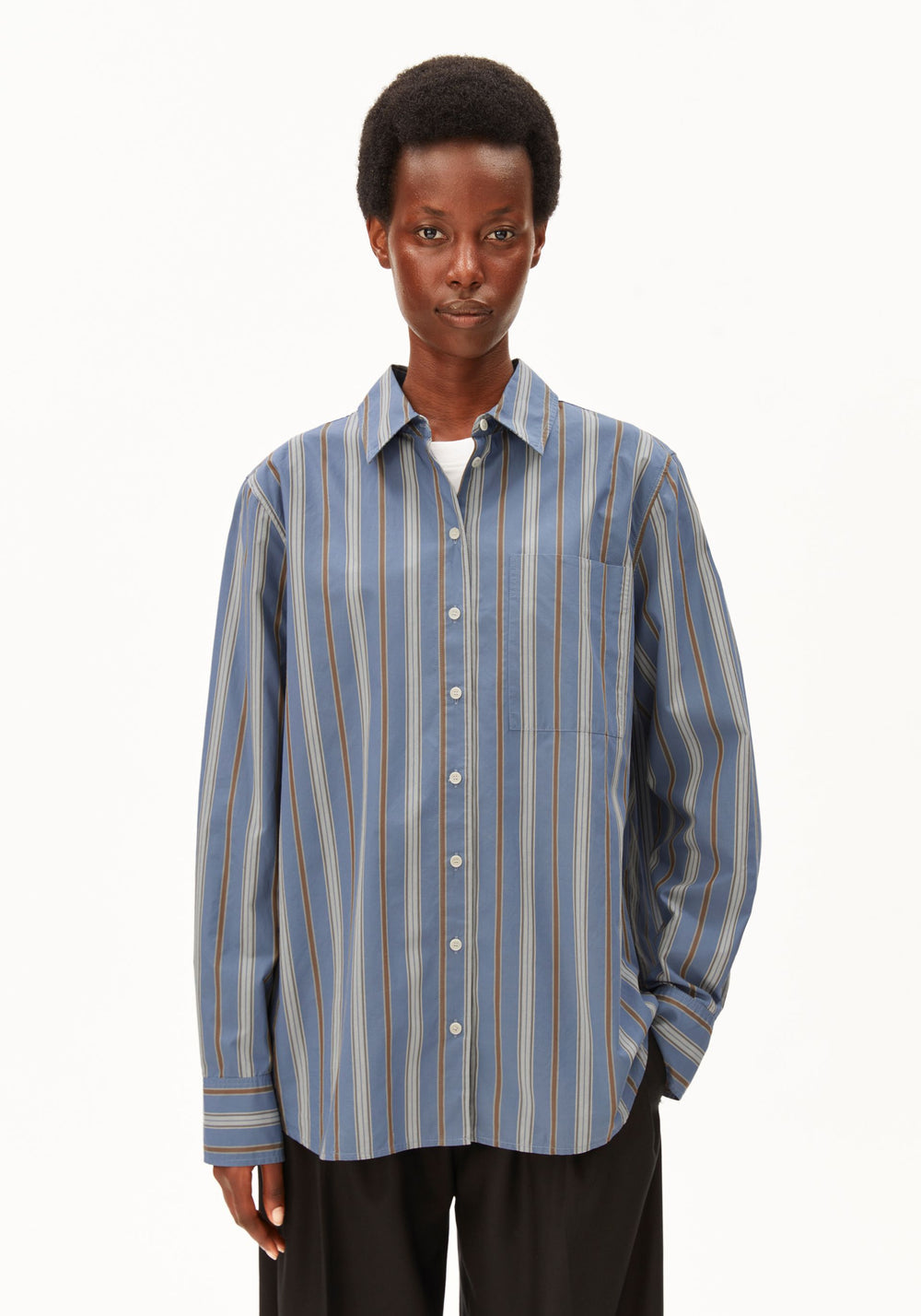 Striped Loose Shirt Blouse