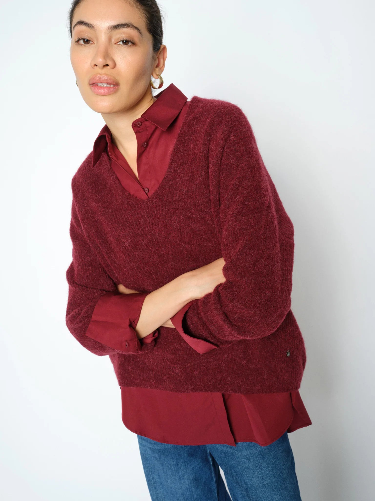Thora V-Neck Knit Sweater