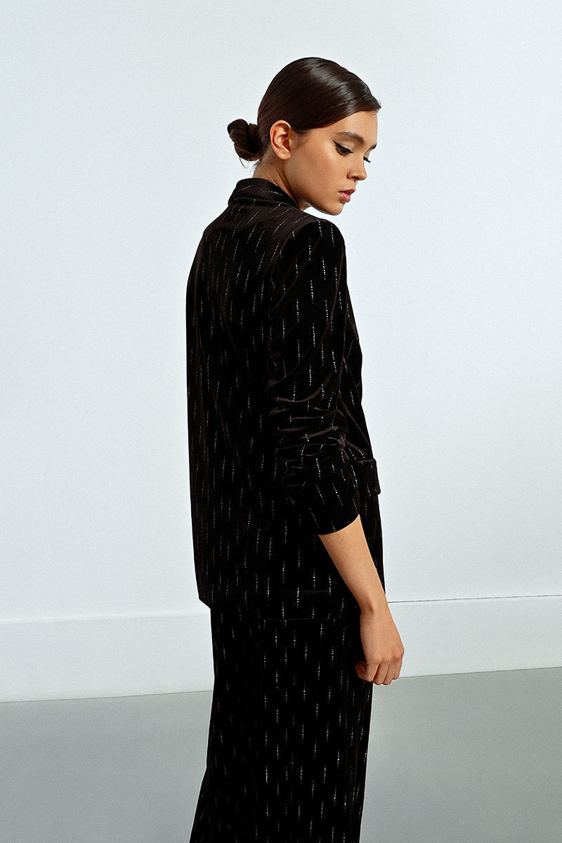 Oversized Velvet Blazer