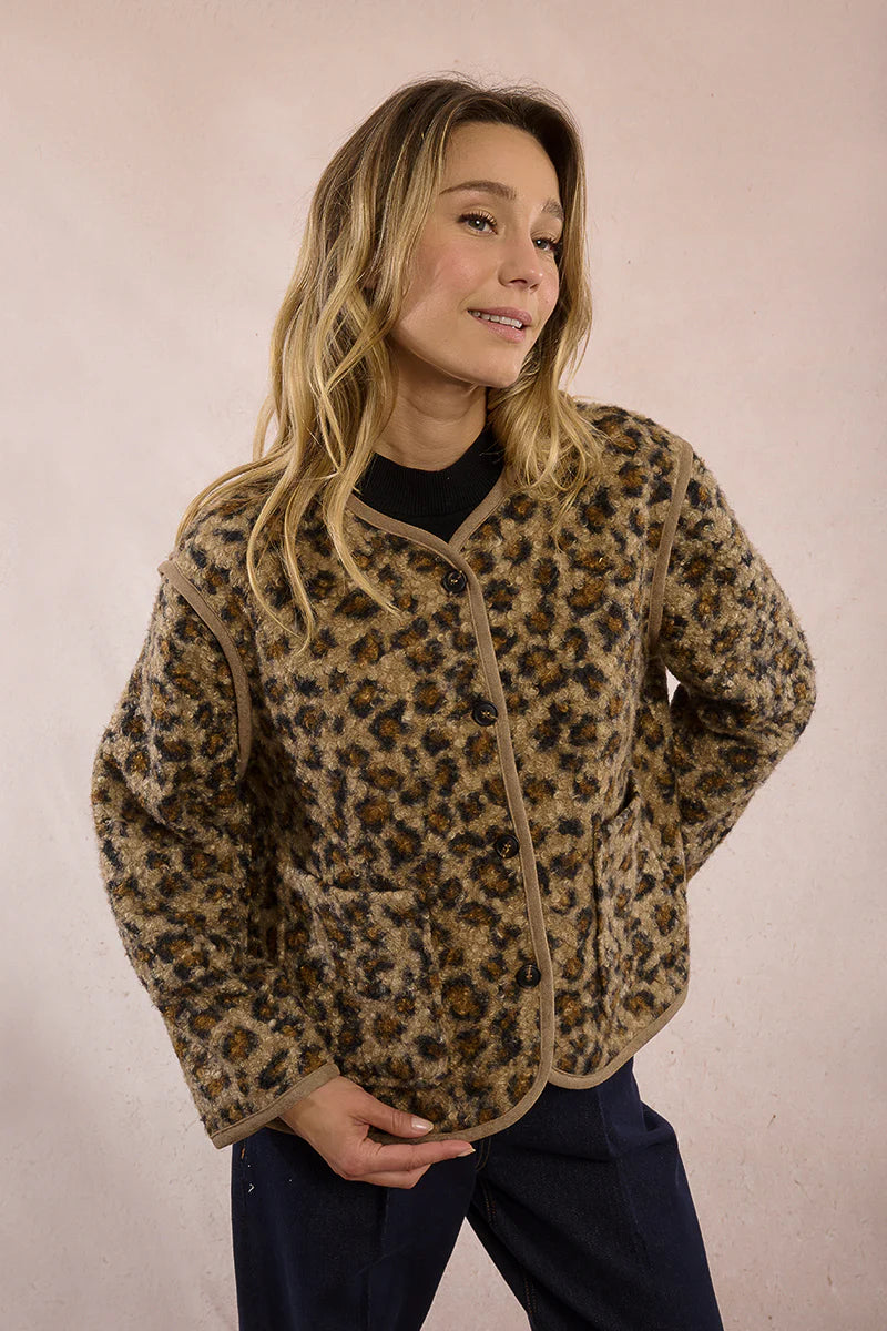 Leopard Boucle Jacket