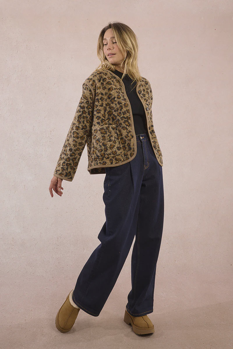 Leopard Boucle Jacket