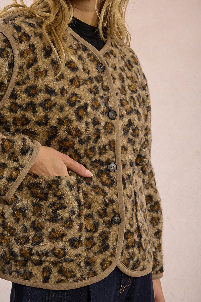 Leopard Boucle Jacket