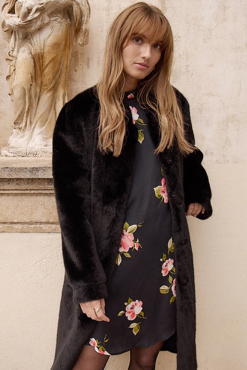 Long Faux Fur Jacket