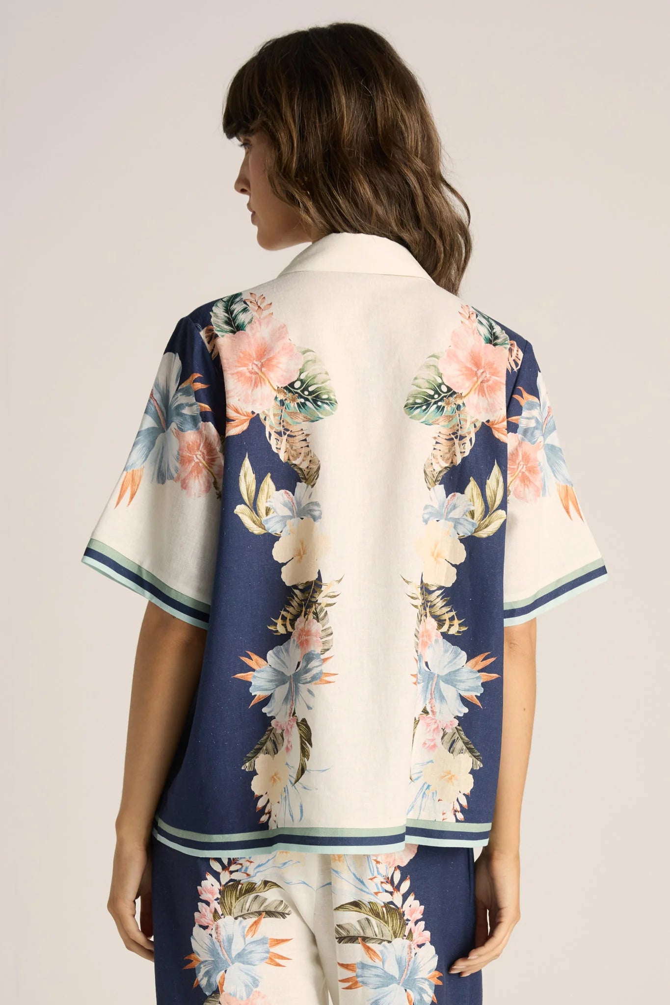Solara Placement Print Collared Shirt