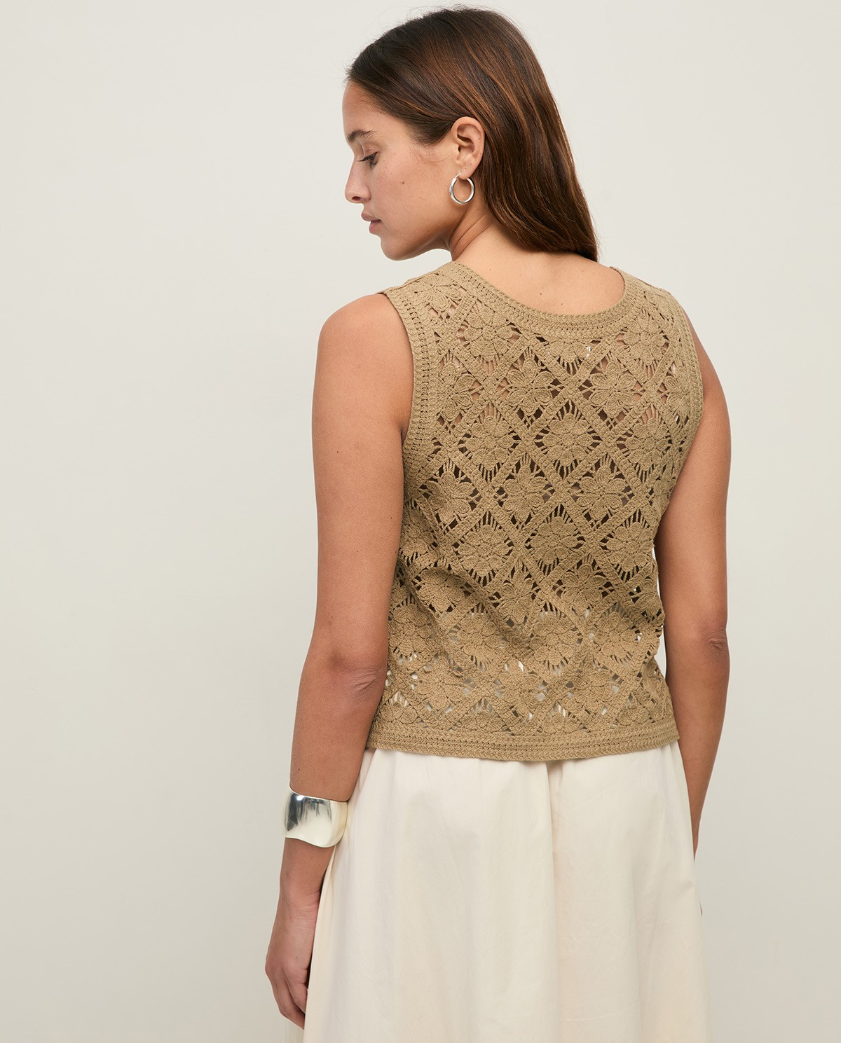 Crochet Effect knit Vest