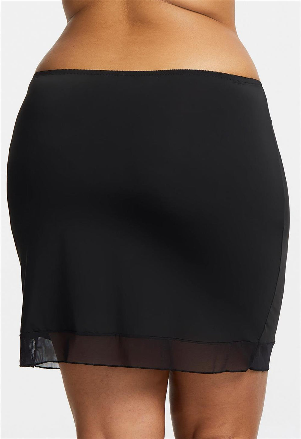 Mesh Trimmed Half Slip