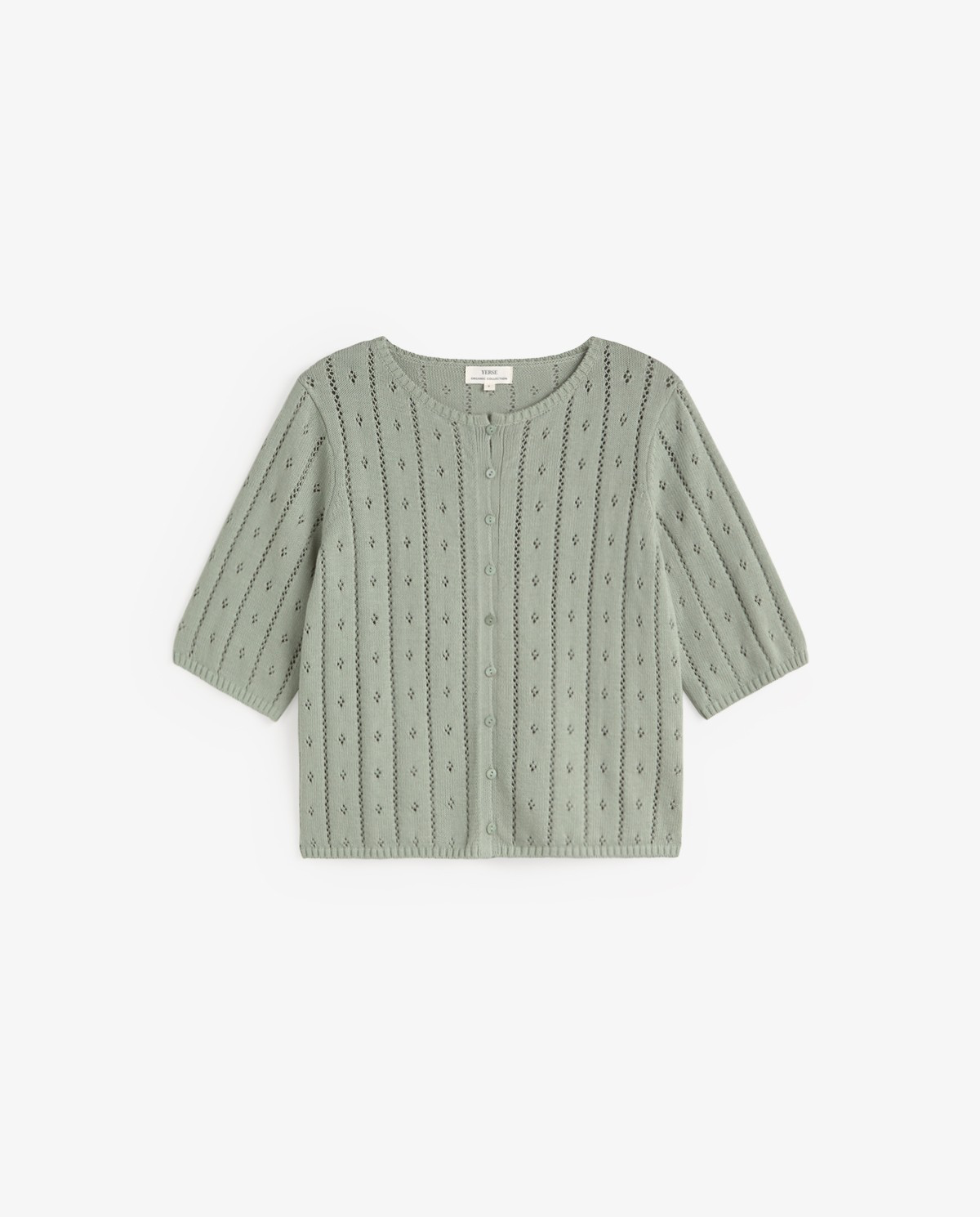 Fine Knit Pointelette Cardigan