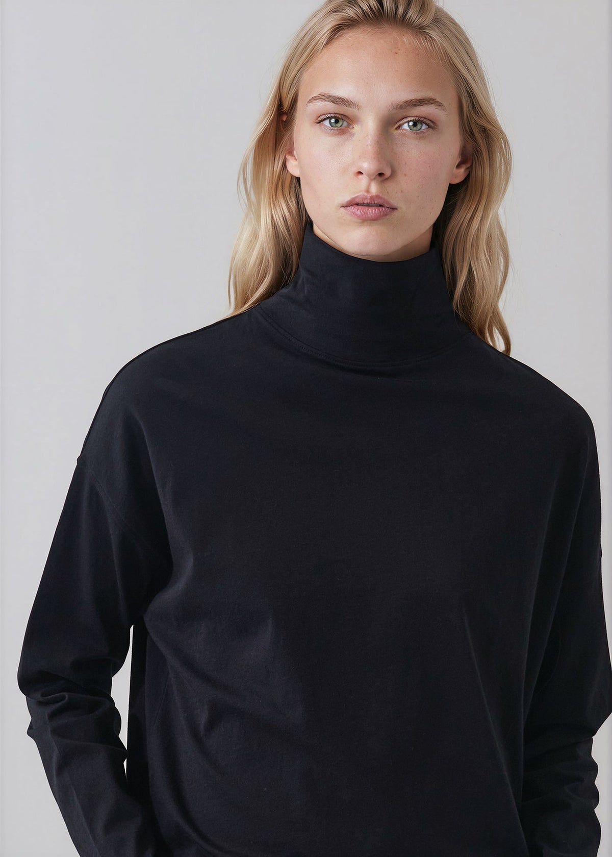 Organic Pima Cotton Oversized Turtleneck