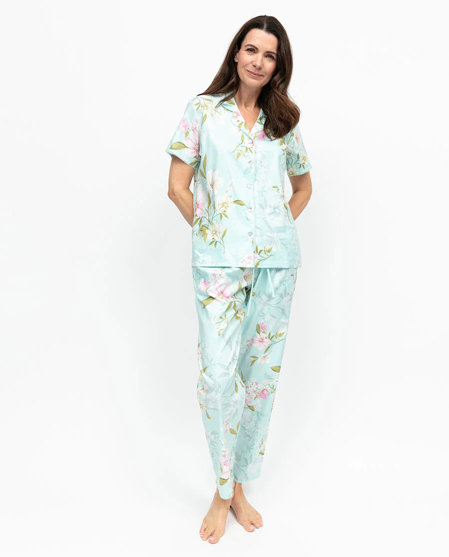 Juliette Lace Trim Short Sleeve PJ Set