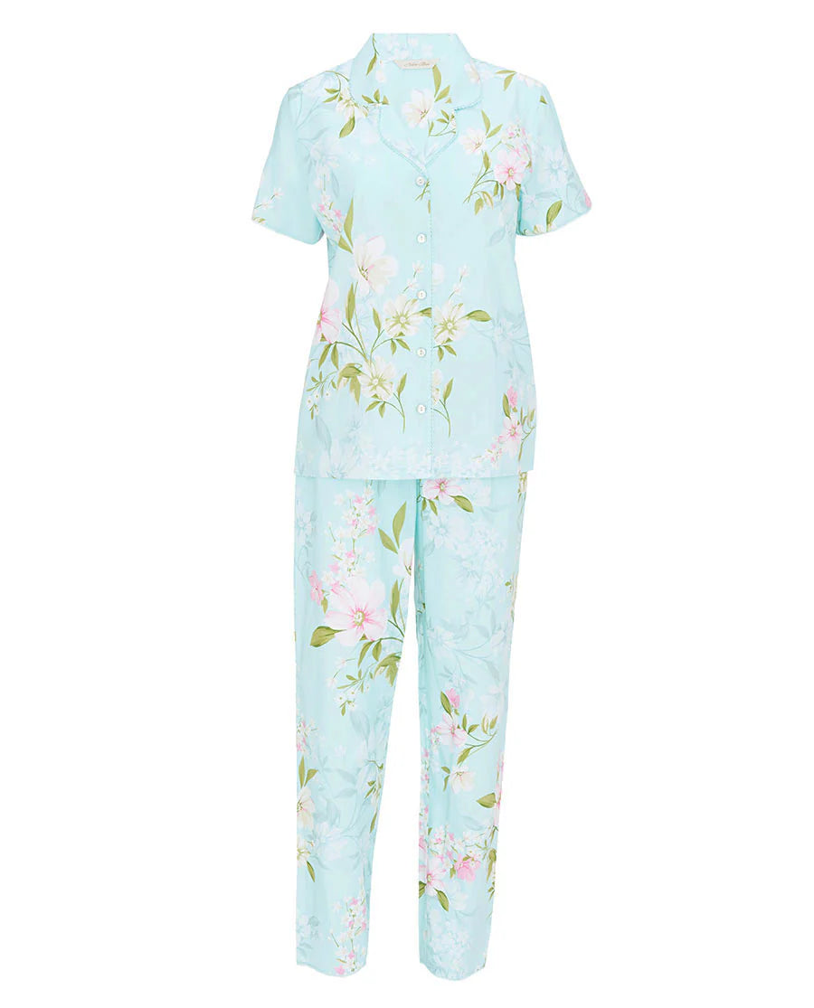 Juliette Lace Trim Short Sleeve PJ Set