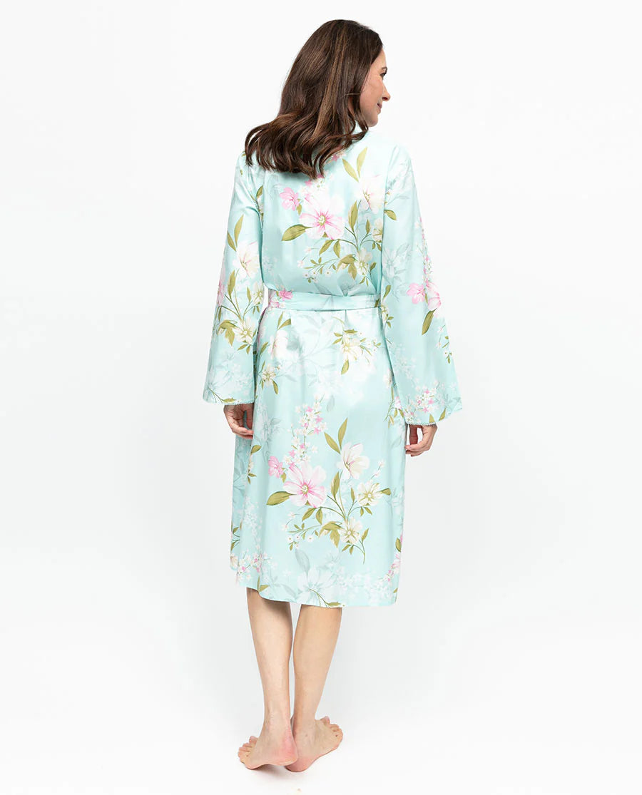 Juliette Lace Floral Print Midi Dressing Gown