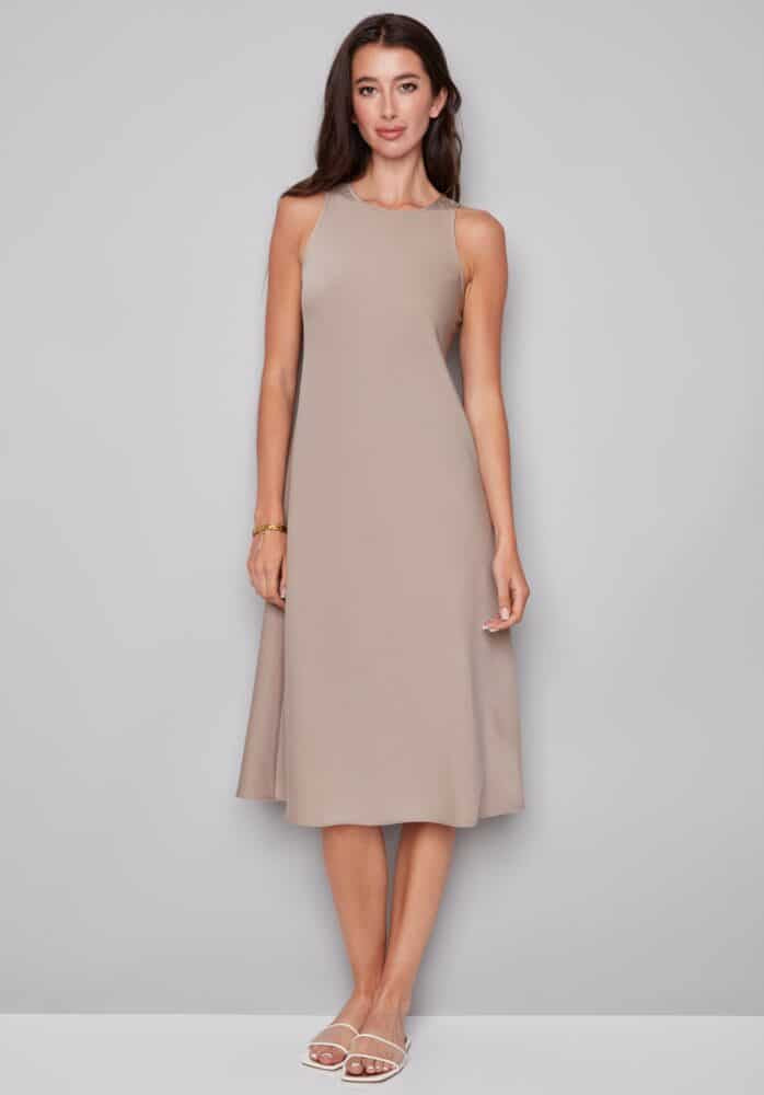 Daphne Belize Satin Midi Dress