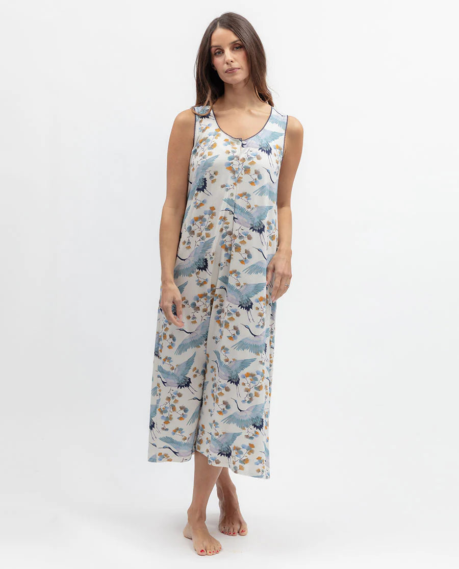 Serene Bird Printed Nightdress