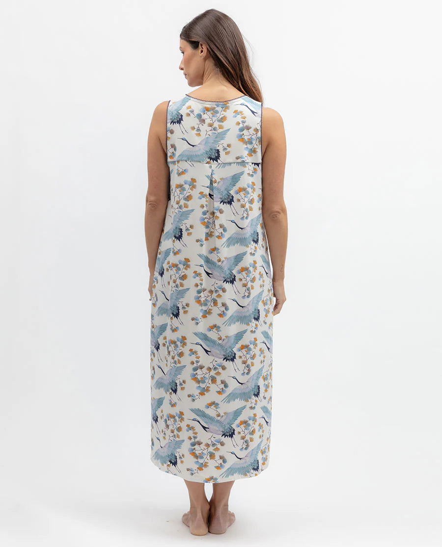 Serene Bird Printed Nightdress
