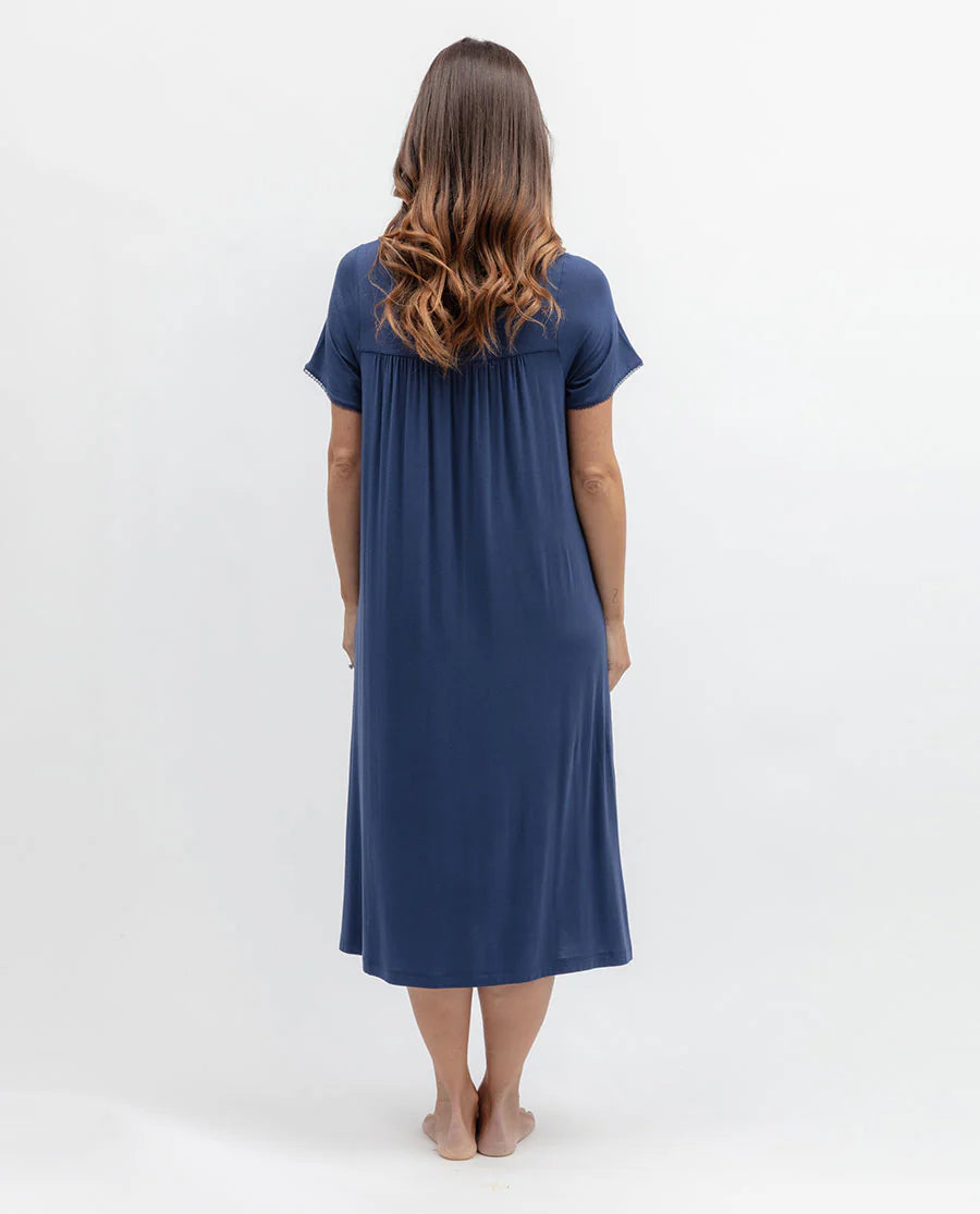 Serene Lace Detail Jersey Midi Nightdress