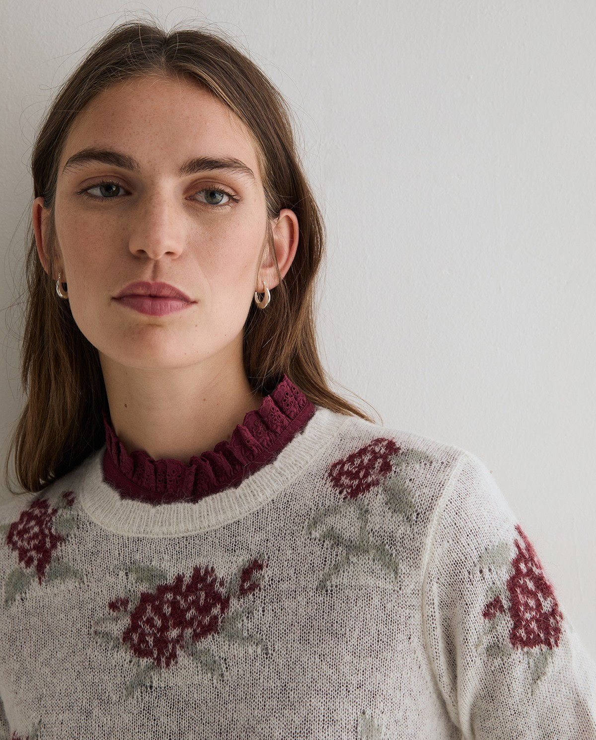Jacquard Floral Sweater