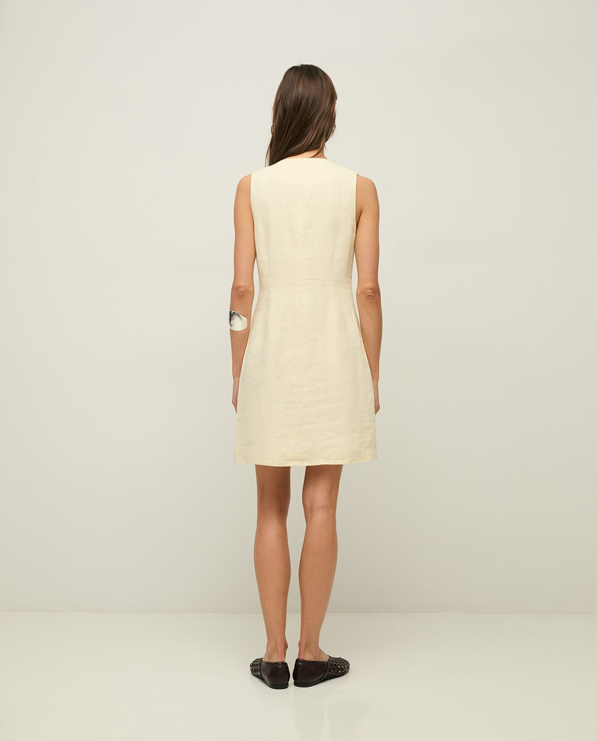 Short Sleeveless Linen Dress