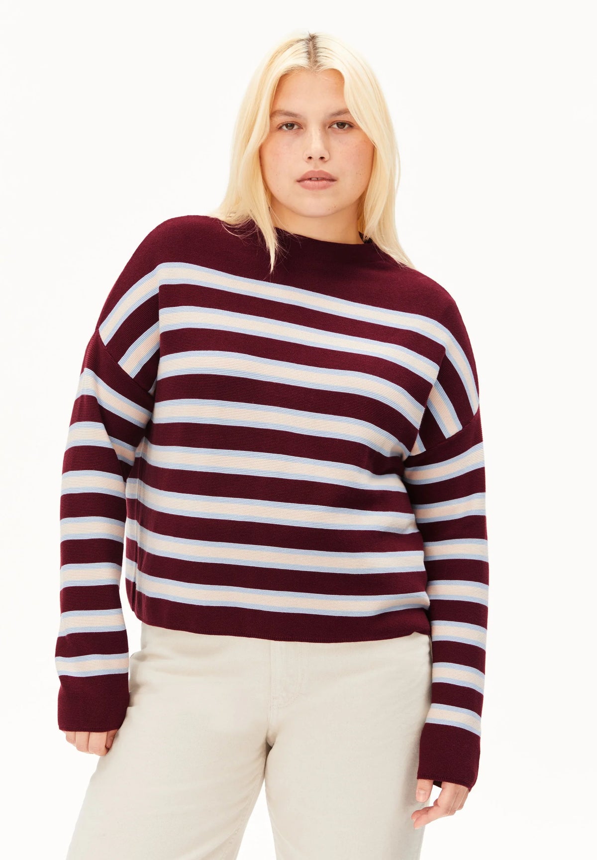 Merinaa Striped Knit Sweater
