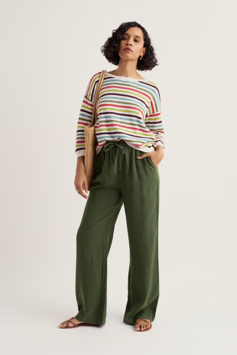 Knavock Striped Jumper Made with Linen & Organic Cotton