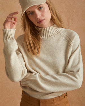 Ribbed-Neck Sweater
